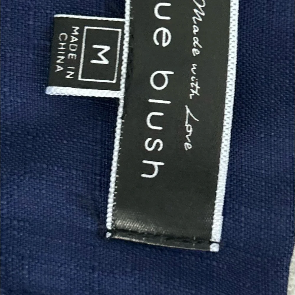 🛍️ Blue Blush Navy Bandeau with Frill Detail